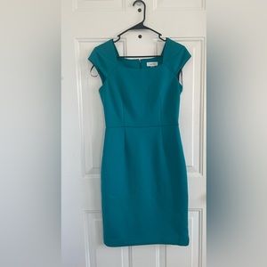 Calvin Klein Teal  Back Hidden zipper  Dress Size 4